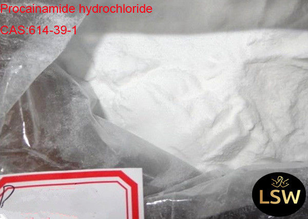 Procainamide Hydrochloride Pharmaceutical Raw Materials , Anabolic Steroid Powder CAS 614-39-1