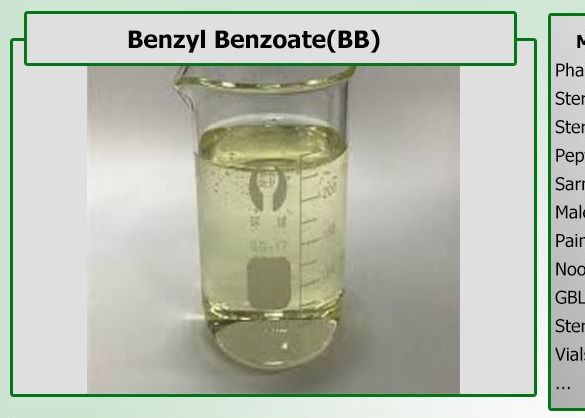 Injection Liquid Homebrew Legal Anabolic Steroids Solvent - Benzyl Benzoate BB