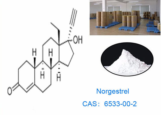 Norgestrel Anti Estrogen Steroids White Powder Effective Contraceptive Drugs CAS 6533-00-2